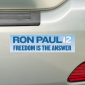Ron Paul 2012 Bumpersticker (Op auto)