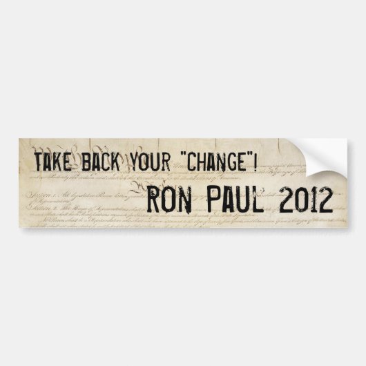 Ron Paul 2012 Bumpersticker (Voorkant)
