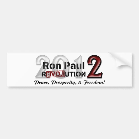Ron Paul 2012 Campaign Bumpersticker (Voorkant)