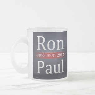 Ron Paul 2012 Campaign Coffee/Tea Cup Matglas Koffiemok