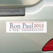 Ron Paul 2012 Een echt conservatief Bumpersticker (Op auto)