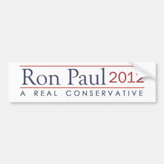 Ron Paul 2012 Een echt conservatief Bumpersticker (Voorkant)