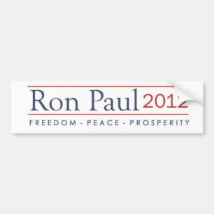 Ron Paul 2012 Freedom Peace Prosperity Bumpersticker