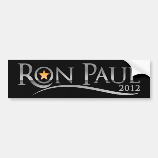 Ron Paul 2012 Goldstar Bumpersticker (Voorkant)