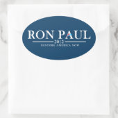 Ron Paul 2012 - Herstel Amerika nu Ovale Sticker (Tas)