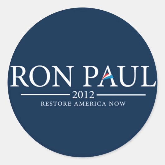 RON PAUL 2012 HERSTEL AMERIKA NU STICKER (Voorkant)