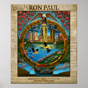 Ron Paul 2012: LIberty voor Iowa Poster