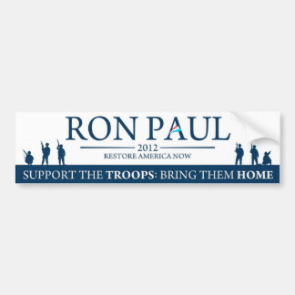 Ron Paul 2012 - Ondersteuning van de troepen Bumpersticker