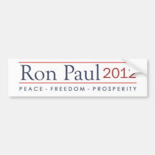 Ron Paul 2012 Peace Freedom Prosperity Bumpersticker