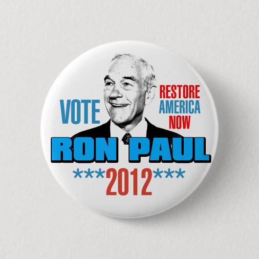 Ron Paul 2012 Ronde Button 5,7 Cm (Voorkant)
