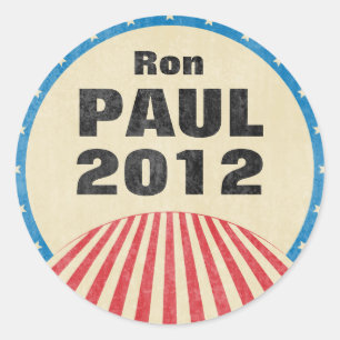 Ron Paul 2012 ronde Stickers