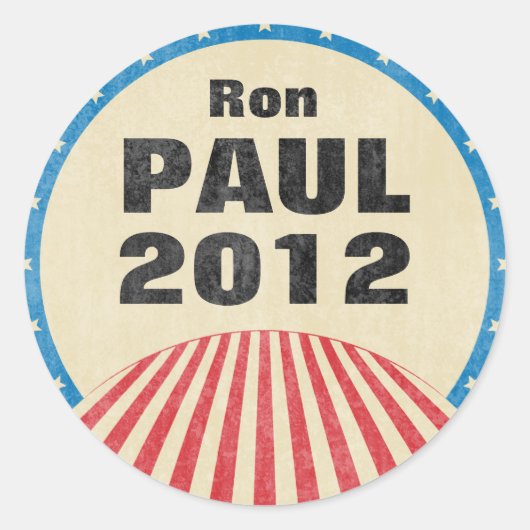 Ron Paul 2012 ronde Stickers (Voorkant)