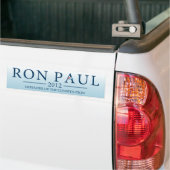 Ron Paul 2012 - Verdediger van de Grondwet Bumpersticker (Op Truck)