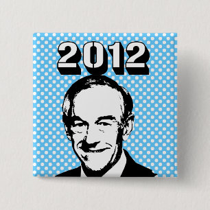 Ron Paul 2012 Vierkante Button 5,1 Cm