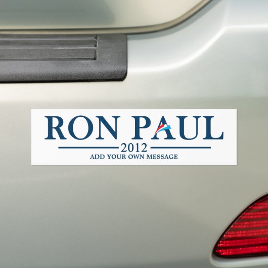 Ron Paul 2012 - Voeg je eigen tekst toe Bumpersticker (Op auto)