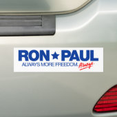 Ron Paul Bumpersticker (Op auto)