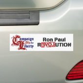 Ron Paul Campaign for Liberty Revolution Bumpersticker (Op auto)