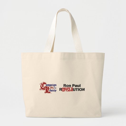 Ron Paul Campaign for Liberty Revolution Grote Tote Bag (Voorkant)