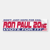Ron Paul Change Bumpersticker (Voorkant)