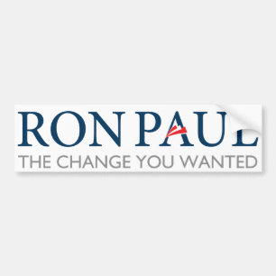 Ron Paul Change You Wanted Bumpersticker