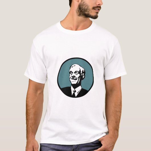 Ron Paul Circle Blue Grn T-shirt (Voorkant)