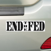 RON PAUL EIND DE FED-BUMPERSTICKER BUMPERSTICKER (Op auto)