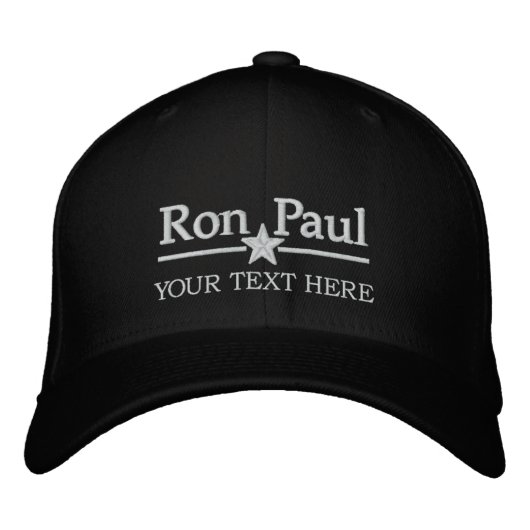 Ron Paul Gepersonaliseerde tekst Geborduurde Pet (Voorkant)
