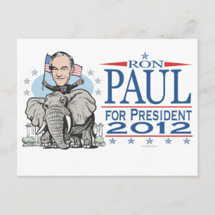 Ron Paul GOP Mascot 2012 Briefkaart
