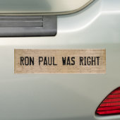 Ron Paul had gelijk Bumpersticker (Op auto)