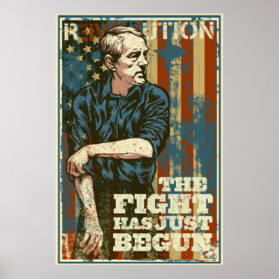 Ron Paul Het gevecht is net begonnen met Poster