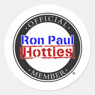 Ron Paul Hotties Gear Ronde Sticker