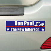 Ron Paul is de New Jefferson Bumpersticker (Op auto)