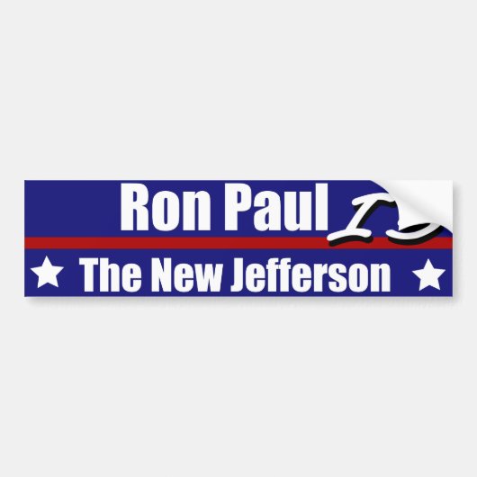 Ron Paul is de New Jefferson Bumpersticker (Voorkant)