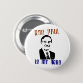 Ron Paul is mijn held Ronde Button 5,7 Cm (Voorkant /achterkant)