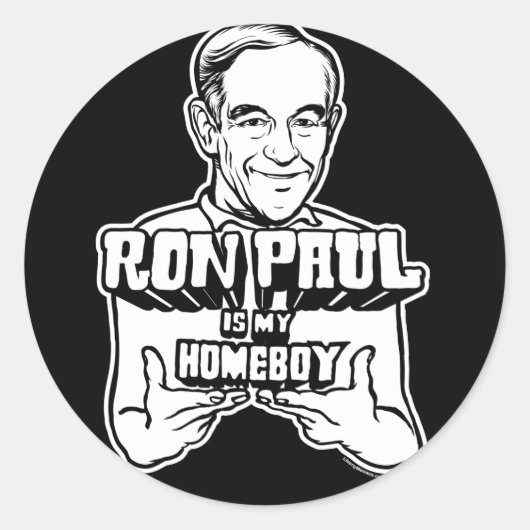 Ron Paul is mijn Homeboy Stickers (Voorkant)