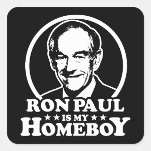 Ron Paul is mijn huisjongen Vierkante Sticker