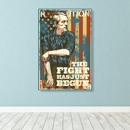 Ron Paul Just Begun Canvas Print (Insitu (Houten vloer))