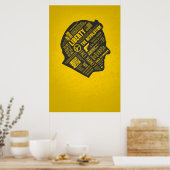 Ron Paul Libertarian Abstract dacht Poster nr. MJ (Keuken)