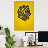 Ron Paul Libertarian Abstract dacht Poster nr. MJ (Thuiskantoor)