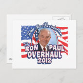 Ron Paul Overhaul 2012 Briefkaart (Voorkant / Achterkant)