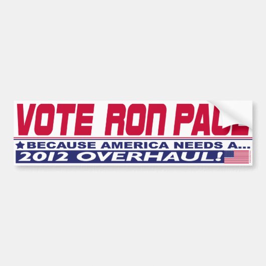 Ron Paul Overhaul Bumpersticker (Voorkant)