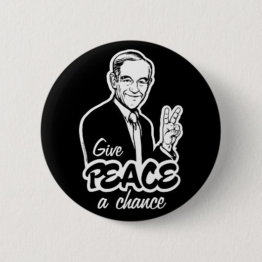 Ron Paul Peace Button (Voorkant)