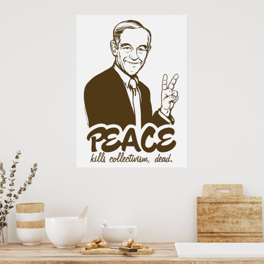Ron Paul Peace Poster (Keuken)