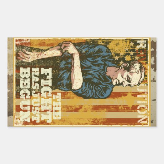 Ron Paul Poster Rechthoekige Sticker (Voorkant)