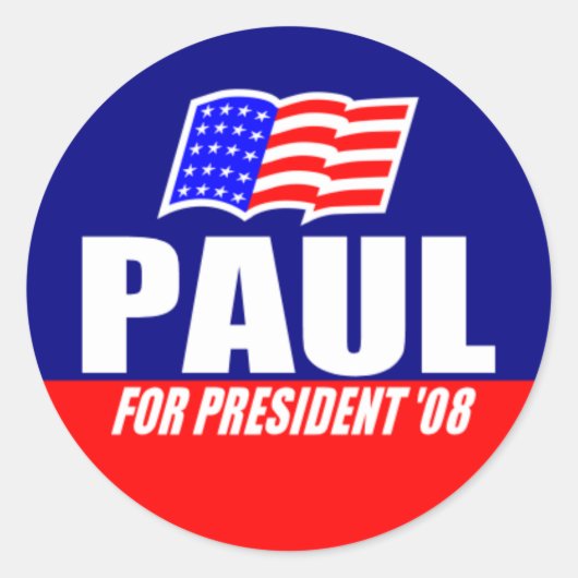 Ron Paul pour le Président 08 Stickers (Devant)