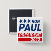 Ron Paul President 2012 Campaign Gear Vierkante Button 5,1 Cm (Voorkant /achterkant)