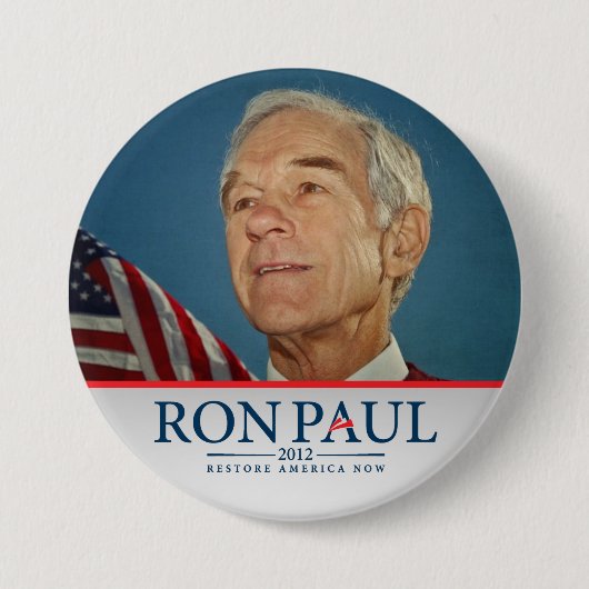 Ron Paul Restore America Now Button (Voorkant)