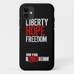 Ron Paul Revolutie - Vrijheid, Hoop, Vrijheid iPhone 11 Hoesje