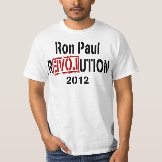 Ron Paul Revolution 2012 T-Shirt (Voorkant)
