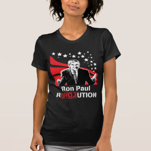 Ron Paul Revolution Black T-Shirt Vrouw